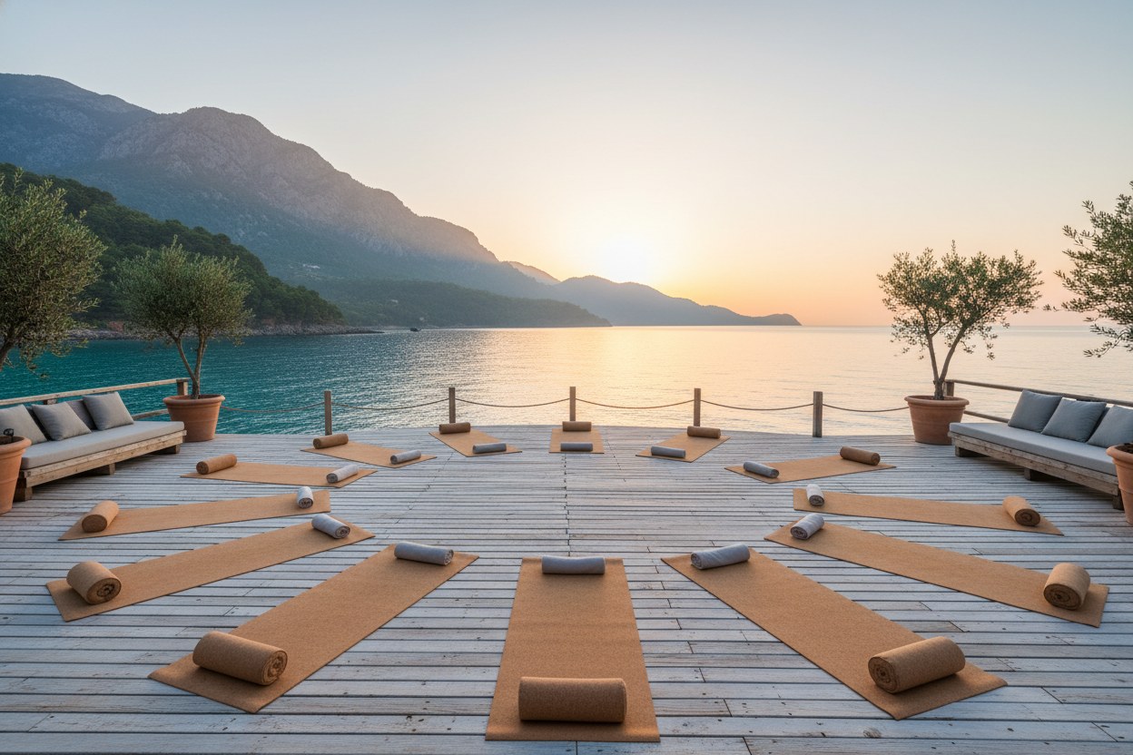 Antalya'da açık hava yoga pratiği